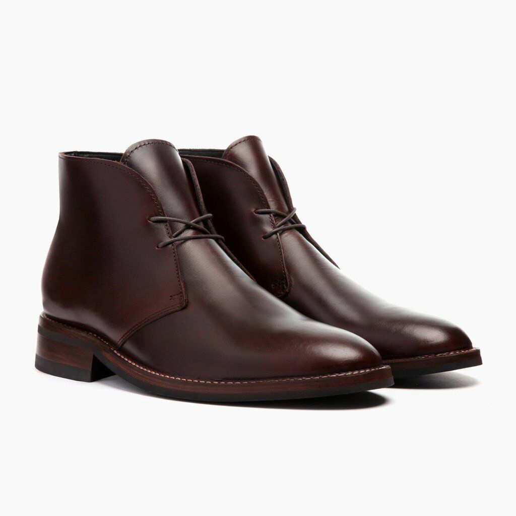 Men Chocolate Brown Color Derby High Ankle Genuine Real Leather Boots US 7-16