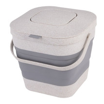 Appetito Square Collapsible Wheat Fibre Compost Bin 3.9L - £36.15 GBP