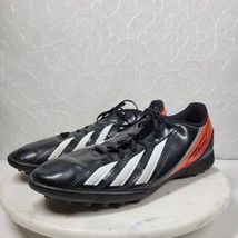 Adidas F50 TRX TF Turf Soccer Cleats Mens 12 Black Orange Lace Up Football Shoes - $52.93