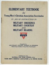 Elementary Textbook YMCA WWI 1914 Military instruction book Burleigh US  - $19.30 CAD