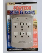 6 Outlet Wall Current Tap Surge Protector 900 Joules with 2 USB Charging... - £13.97 GBP