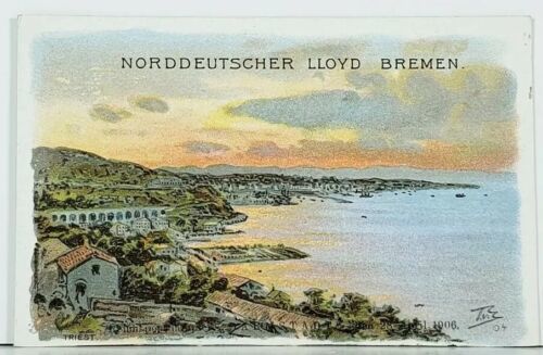 Primary image for Norddeutscher Lloyd Bremen c1904 Triest Artist Signed Postcard J13
