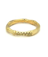 Sterling 18k Yellow Vermeil Bamboo 3 mm Ring w/ Yellow Spinel Accents Sz... - $105.52 CAD