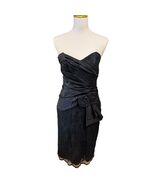 Vintage 80s Scott McClintock Strapless Lace Black Cocktail Dress Formal ... - $1,101.66 MXN