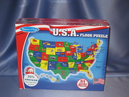 U.S.A. Floor Puzzle by Melissa &amp; Doug. - £9.43 GBP