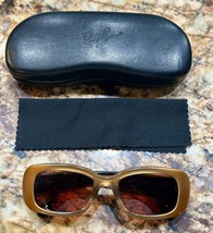 Ray-Ban Sunglasses Frame Only RB 4122 736/13 Brown Shimmer Square Italy ... - $14.84