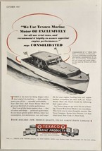 1947 Print Ad Texaco Marine Products Consolidated 39' Sedan Play-Boat New York - $17.08