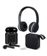 iLIVE 3-Piece Bluetooth Speaker, Headphones &amp; Earbud Set BLACK - €32,62 EUR