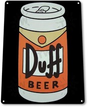 Duff Beer Can Logo Retro The Simpson Wall Bar Pub Man Cave Decor Metal Tin Sign - £9.26 GBP