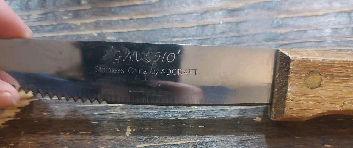 GAUCHO by Adcraft 10” Jumbo Steakhouse Steak Knife w/ Wood Handle - $5.02