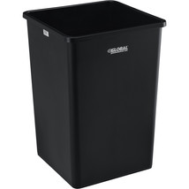 Global Industrial Square Plastic Garbage Can Black 35 Gallon - £84.13 GBP