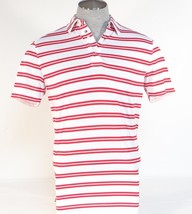 Tommy Hilfiger Golf Red &amp; White Short Sleeve Polo Shirt Mens NEW - £40.15 GBP