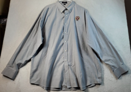 Harvard College Velocity Shirt Men Size 2X Gray Long Sleeve Collared But... - £14.65 GBP