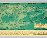 1,000 Island Boat Line Map Gananoque Ontario Canada UNP Postcard Q2 - $11.83