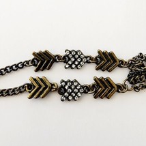 Vintage 3 Loop Necklace Arrows Gold/Brass Tone Costume Handmade Metal B6... - $19.99