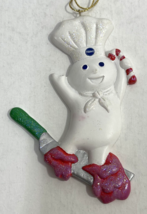 Pillsbury Doughboy Ceramic Glitter 1998 Ornament - Spatula with Cookie Dough - £19.86 GBP