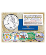1999 US Statehood Quarters COLORIZED Legal Tender 5-Coin Complete Set w/... - £12.66 GBP