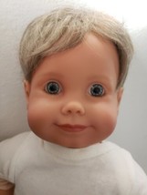 My Twinn Babies Baby Doll Short Blonde Hair Blue Eyes Toddler Sandra Bilotto - £52.57 GBP