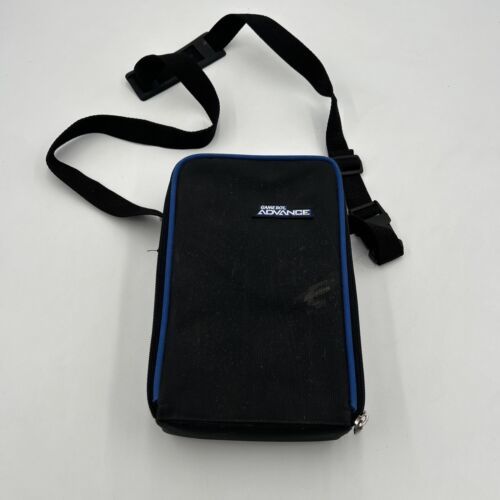 Primary image for Nintendo DS Gameboy Carrying Case Shoulder Bag Black Blue Hard Insert Storage