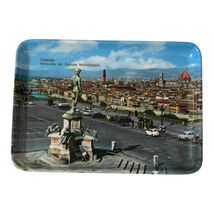 Vintage Firenze Italy Souvenir Tray Piazza Michelangelo David View 6 x 4 - $19.80