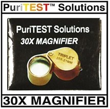 30x Magnifier Eye Loupe Lens Testing Inspecting Gold Silver Jewelry 999 ... - $9.88