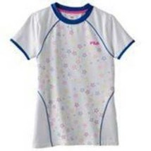 Girls Shirt FILA Shirt Short Sleeve Sport White Star Performance Tee Top... - $12.87