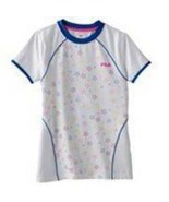 Girls Shirt FILA Shirt Short Sleeve Sport White Star Performance Tee Top-size 14 - £10.31 GBP