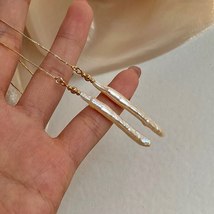 Minar Unique Design Freshwater  Long Tassel Earring for Women Irregular Baroque  - £14.27 GBP