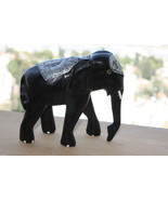 Vintage Solid Wood Elephant Figurine Handmade Home Decoration Collectibl... - £37.00 GBP