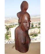 Africa Hand Carved Statue Tribal Antique Yoruba Female Figurine Large an... - £86.69 GBP