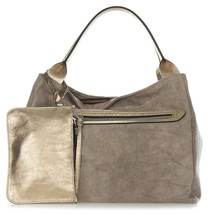 Gianni Chiarini Italian Made Metallic Canvas Large Carryall Tote Handbag &amp; Pouch - £273.74 GBP