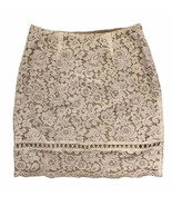 Aqua Womens Lace Skirt White/Nude Size Large - £47.18 GBP