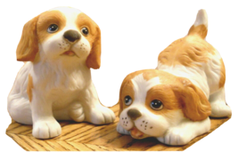 HOMCO Cocker Spaniel Puppy Dog 1990 Porcelain Bisque Figurine Lot TAKE M... - $19.75