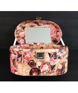 New Vintage Sears Decoupage Cosmetic Travel Case 11x7x6&quot; Inside Tray Mir... - £18.86 GBP