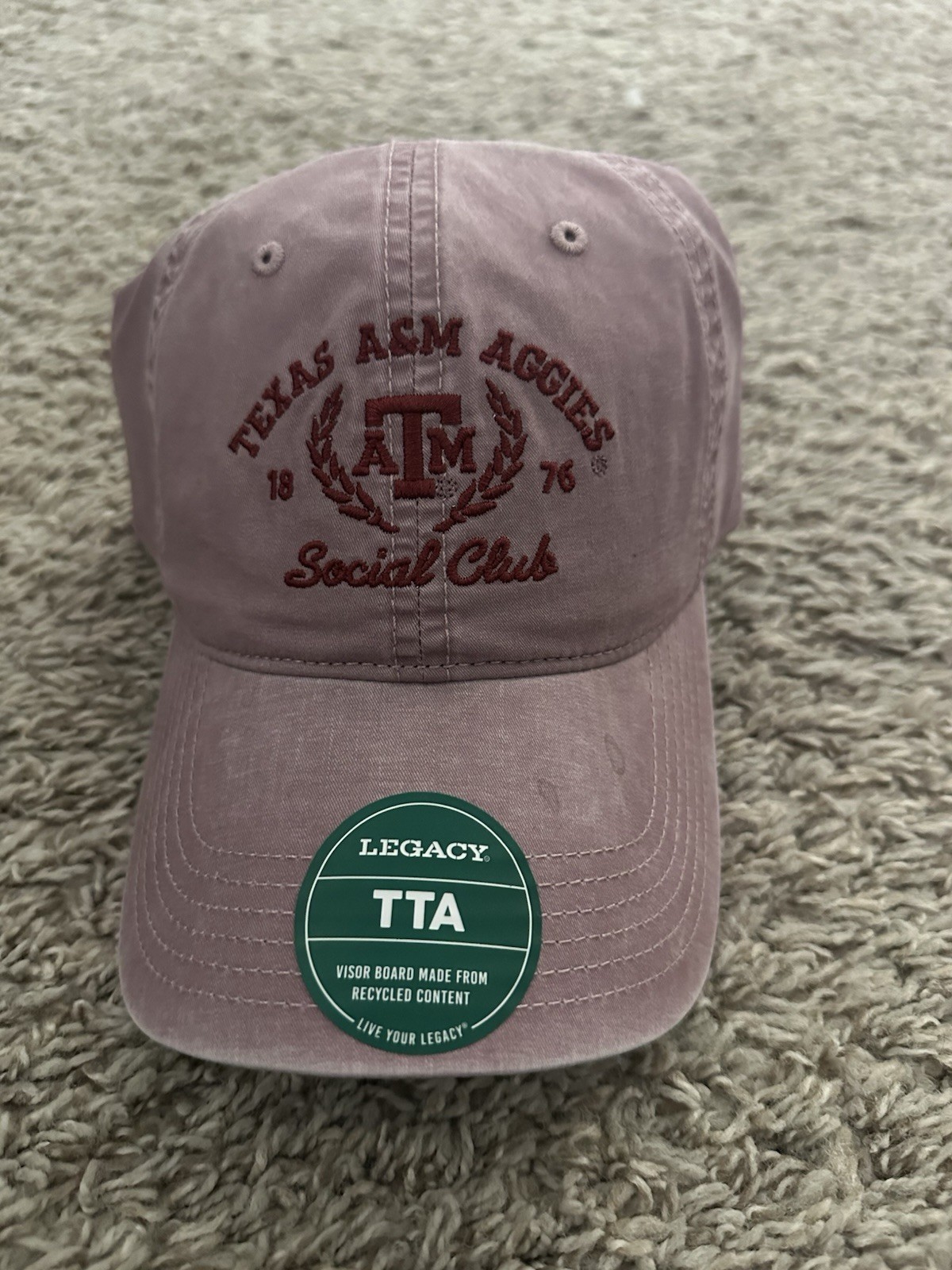 League-Legacy Women's Texas A&M Aggies Dusty Rose Social Club Adjustable dad Hat Item image 2