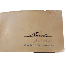 Vintage OEM 1959 Lincoln Owners Manual - $34.65