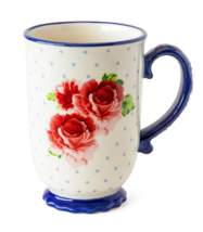 Pioneer Woman Heritage Floral Mug Coffee Tea Dots 18oz Rose Kitchen Gift... - $13.58