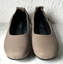Josef Seibel Taupe Nubuck Leather Low Wedge Double Air Reaction Shoes-Womens 37 - £37.15 GBP