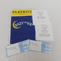 LOT Crazy For You Playbill Ticket Notes July 1992 Jodi Benson Harry Groener - £7.63 GBP