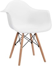 Dsw Molded Shell Lounge Plastic Arm Chair For Living, Bedroom, Kitchen, Dining, - £90.29 GBP