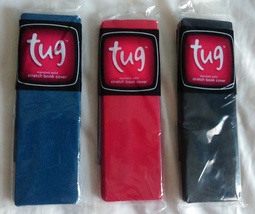 Set of 3 - Brand New Tug Standard Solid Stretch Book Covers  - Red, Blue... - $2.89