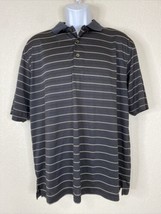 Grand Slam Men Size L Black Striped Polo Shirt Short Sleeve Golf - £6.98 GBP