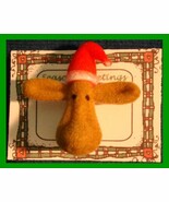 Christmas PIN #0112 Moose Tac Pin (Fuzzy) Unique/cute - $163.41 MXN