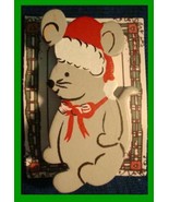 Christmas PIN #0113 Wooden Christmas Mouse with Santa Hat HOLIDAY Brooch - $128.35 MXN