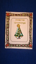 Christmas PIN #0422 SWIB Tree Enamel Goldtone TAC Pin ~ Circa 1980 ~ - £7.71 GBP