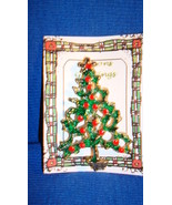 Christmas PIN #0439 Vtg Goldtone Green &amp; Red Enamel Christmas Tree Pin w... - $30.08 CAD