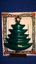Christmas PIN #0441 Home Interiors Green Tree Pin ~Goldtone &amp; Faceted Star~RARE - £46.47 GBP