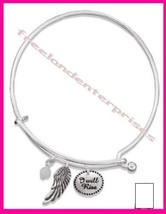 Bracelet Precious Charms Bracelet ~ ANGEL WING ~ Inspirational ~ Silvertone NEW - $14.80