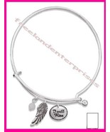 Bracelet Precious Charms Bracelet ~ ANGEL WING ~ Inspirational ~ Silvert... - $14.80