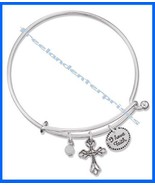 Bracelet Precious Charms Bracelet ~ CROSS ~ Inspirational ~Silvertone NE... - $20.30 CAD
